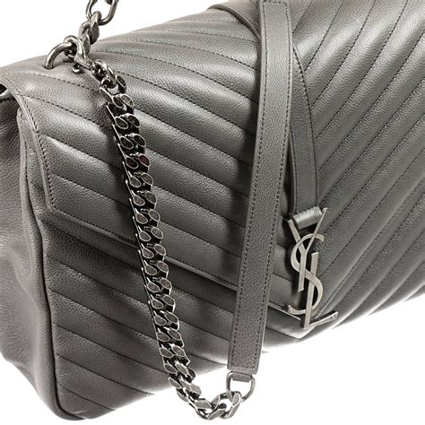 ysl medium college grey|YSL college bag vs loulou.